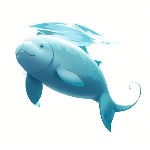 ティアマナティの成体。水面を泳ぐ穏やかな姿